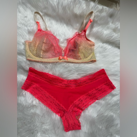 Victoria's Secret Other - Victorias Secret Neon Orange Vintage Set